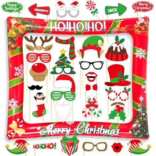 Christmas Photo Booth Props Inflatable Frame 32Pcs D732