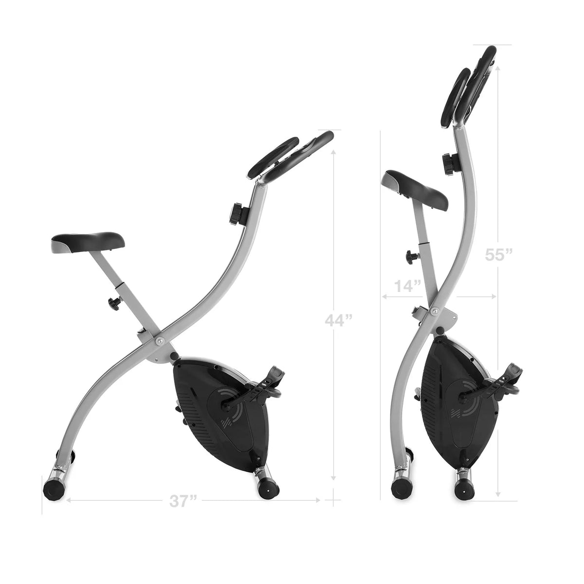 Folding Upright Stationary Exercise Bike with Magnetic Resistance H192264