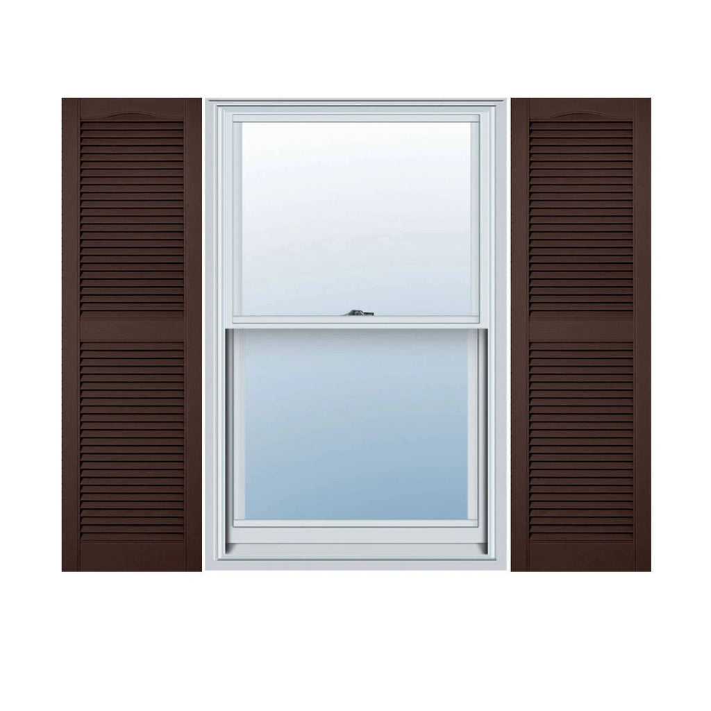12 inch x 92 inch Vinyl Open Louver Shutters O2147