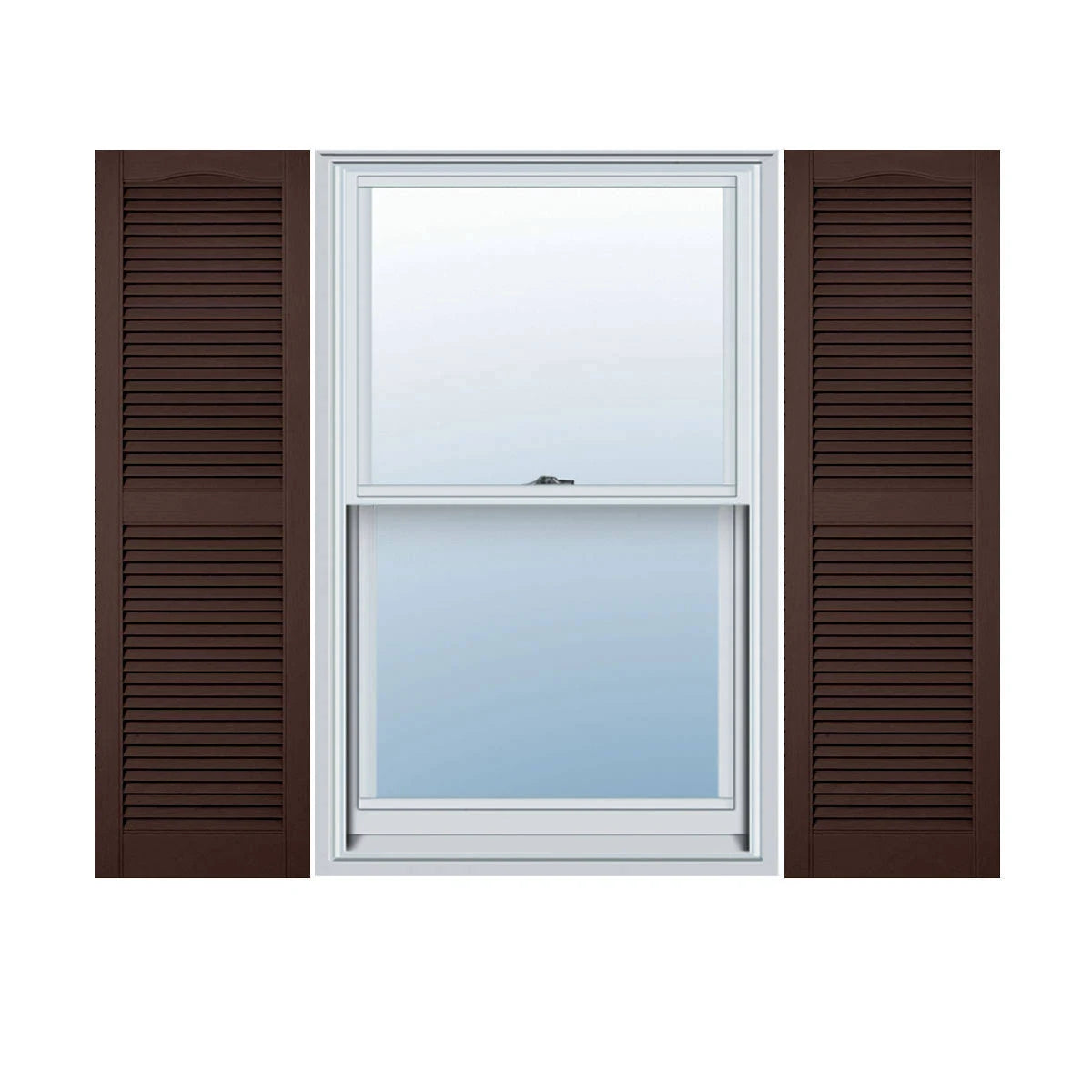 12 inch x 92 inch Vinyl Open Louver Shutters O2147