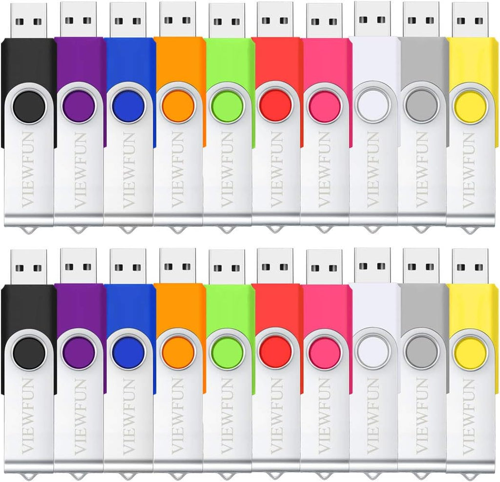 16GB 20 Pack USB 2.0 Flash Drive with LED Indicator and Lanyards F24901