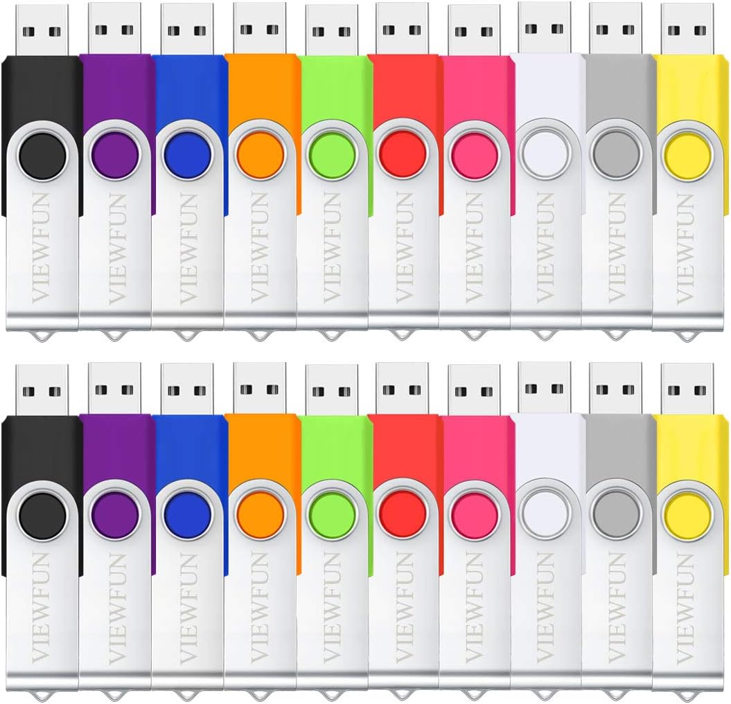 16GB 20 Pack USB 2.0 Flash Drive with LED Indicator and Lanyards F24901