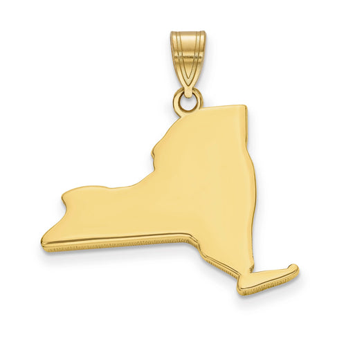 14K Yellow Gold Pendant Charm With 10K Rope Chain Necklace T968424