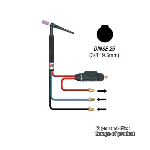 SafeLoc Male Dinse 25 3/8x22 for Water-Cooled Torches N1848