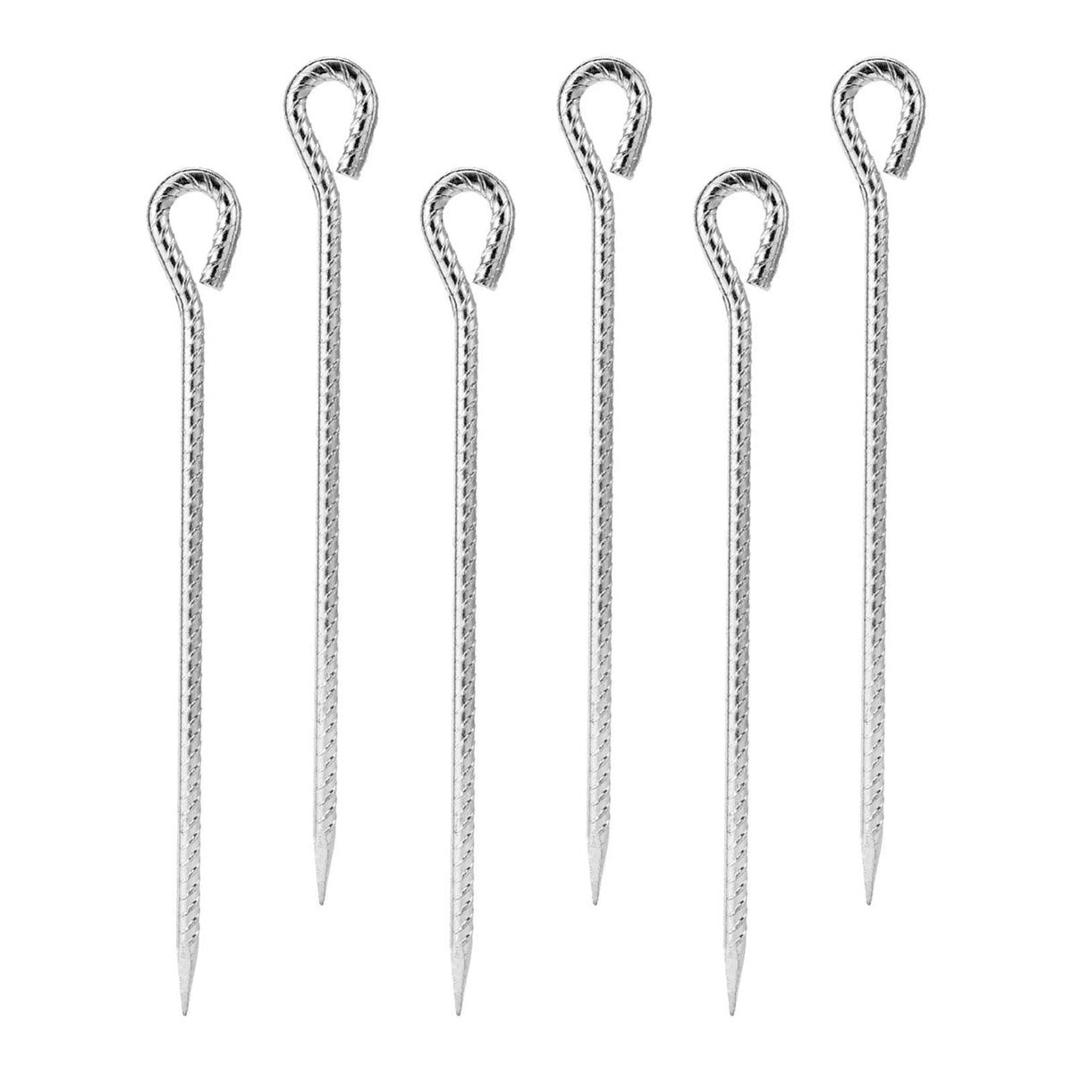 6 Pieces Tent Stakes Pegs with Hook 35CM N688
