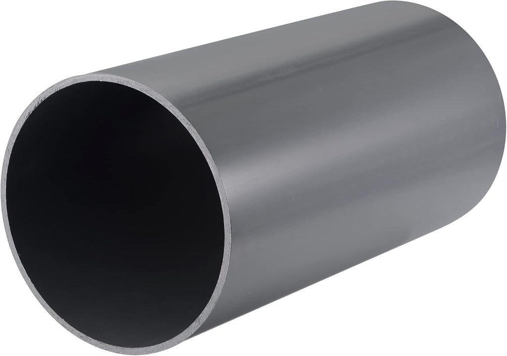 PVC Rigid Round Pipe 6 ID 13 Length Light Grey Q575579