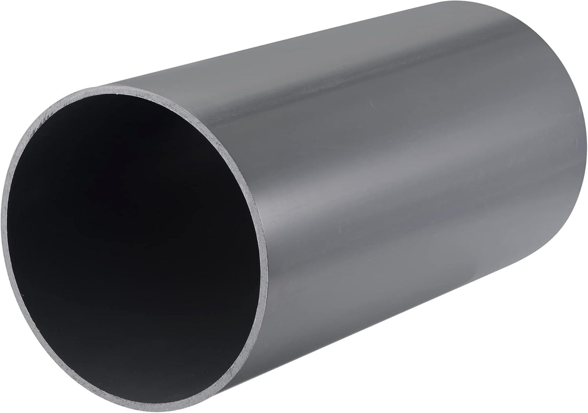 PVC Rigid Round Pipe 6 ID 13 Length Light Grey Q575579