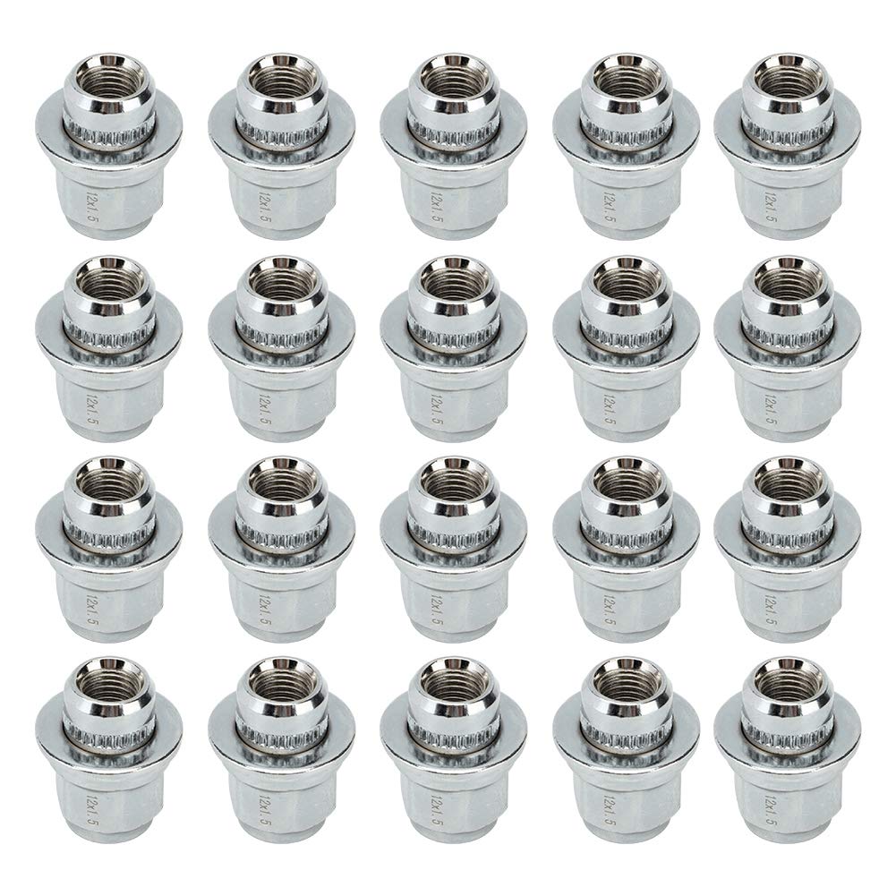 Silver Steel Wheel Nut 20 Pieces M95659