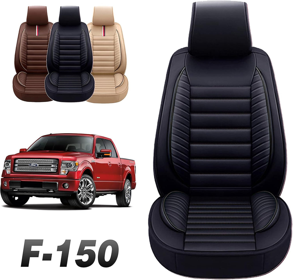 Gray Fabric Seat Covers for Ford F-150 F-250 F350 Front Pair I394