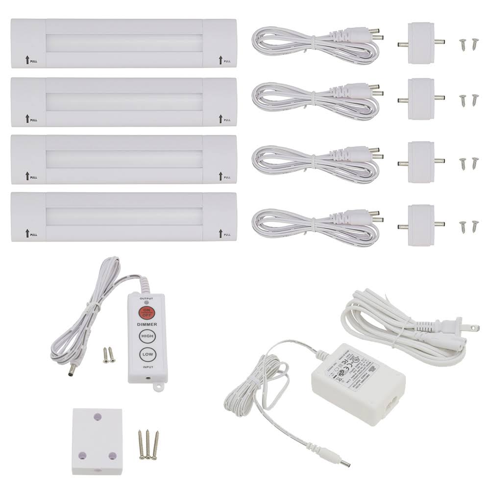 6 inch Cool White Modular LED Under Cabinet Lighting Standard Kit (4 Panel) Z836