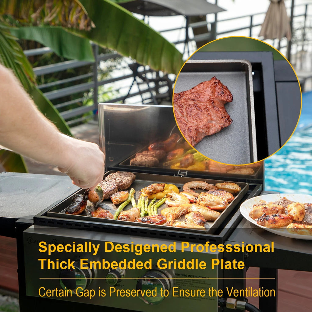 2-Burner Gas Grill and Griddle Combo with Wheels G771703