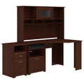 Corner Desk with Hutch and 2 Drawer File Cabinet T705