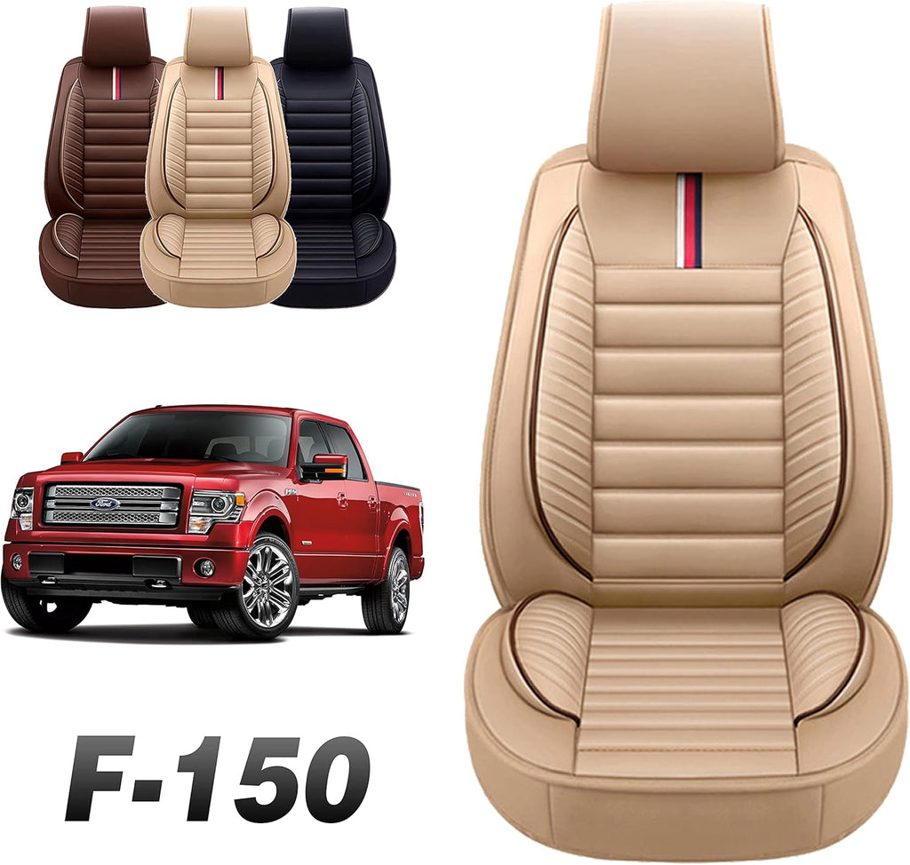 Gray Fabric Seat Covers for Ford F-150 F-250 F350 Front Pair I394
