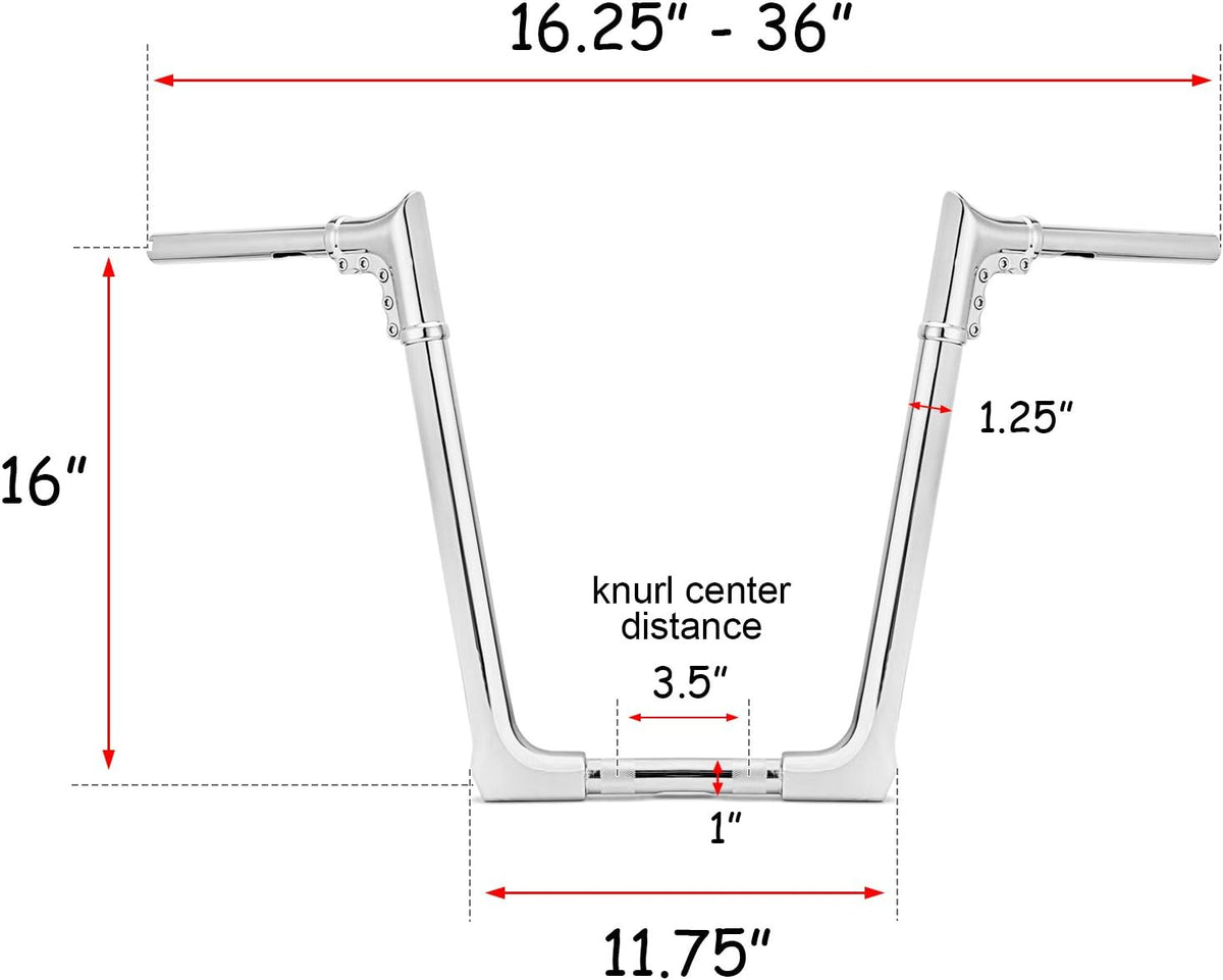 16" Rise Adjustable Ape Hanger Handlebar C513466