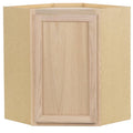 24-in W x 30-in H x 12-in D Natural Unfinished Oak Corner Wall Cabinet L6243