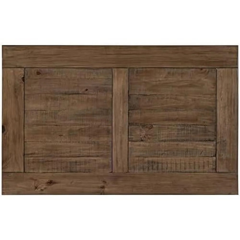 Yellow Brown Solid Pine Wood Coffee Table with Storage Shelf N35701