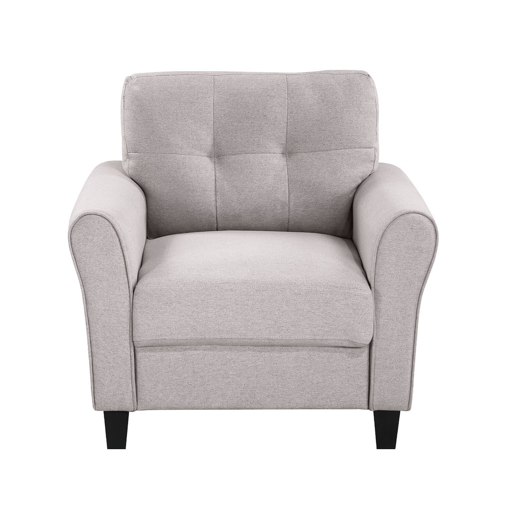 Light Grey-Blue Sofa Set with Armchair, Loveseat and 3-Seat Sofa I5860