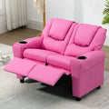 Pink PU Leather Kids Recliner Chair X4930