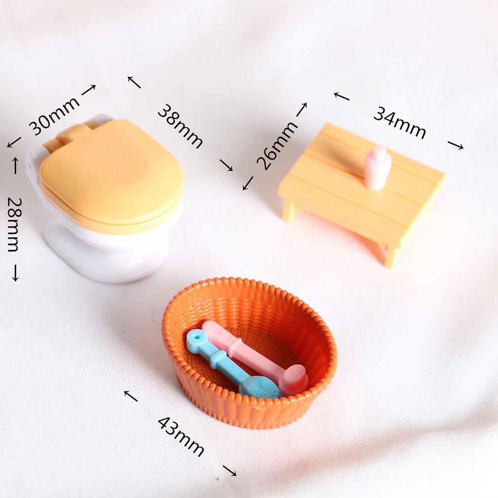 1:12 Dollhouse Modern Bathroom Bathtub Toilet Miniatures I22035
