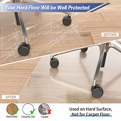 Clear 55'' x 35'' Thick Plastic Chair Mat X977085