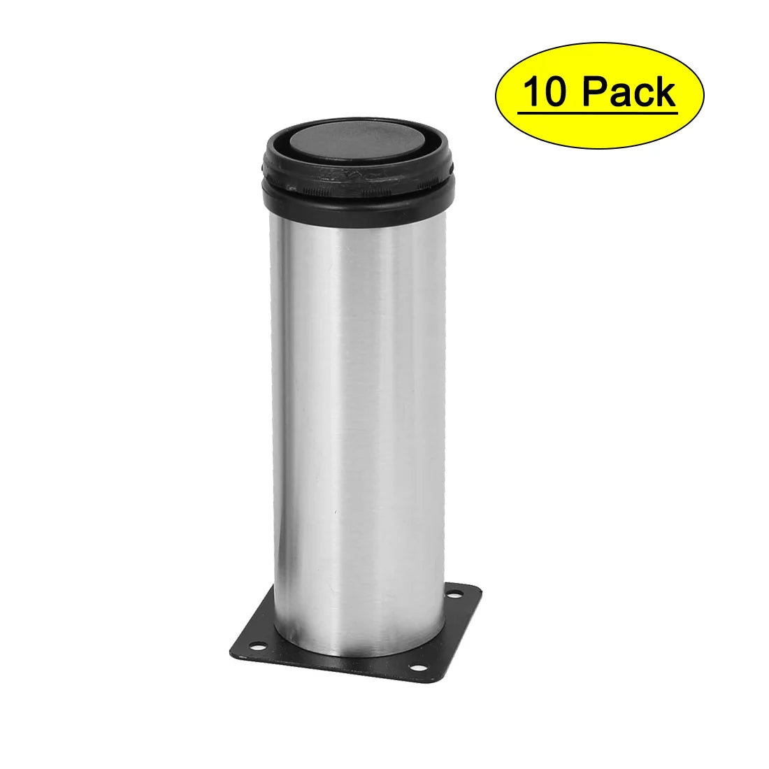6" High Metal Adjustable Furniture Leg, 10 Pack E74849