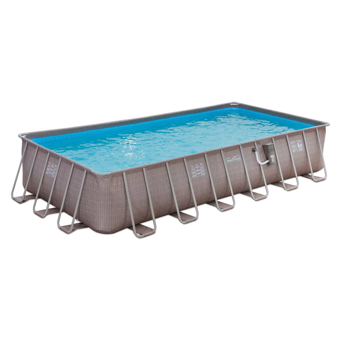 24 x 12 x 4.5' Rectangle Above Ground Frame Swimming Pool Set N8898