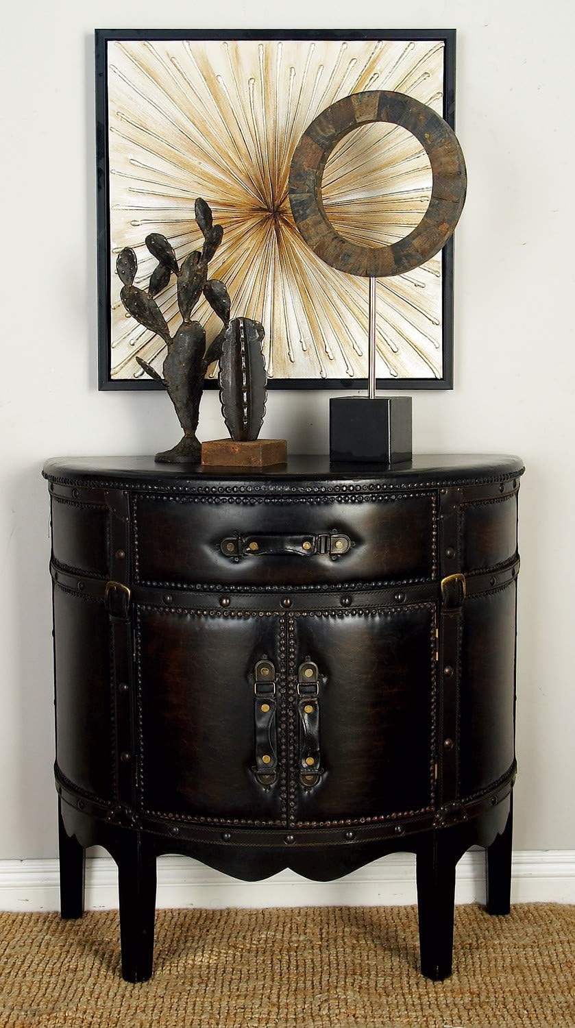 Wood Leather Cabinet N213