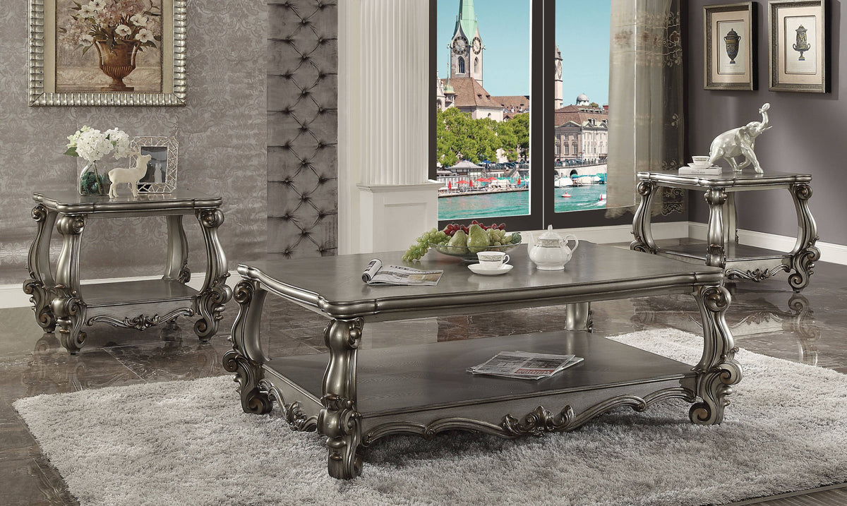 Antique Platinum End Table V429