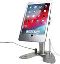White Dual Kiosk Stand with Locking Case, Cable, Stylus and Tether L257
