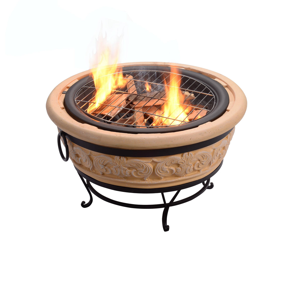 27 inch Round Wood Burning Fire Pit L90375