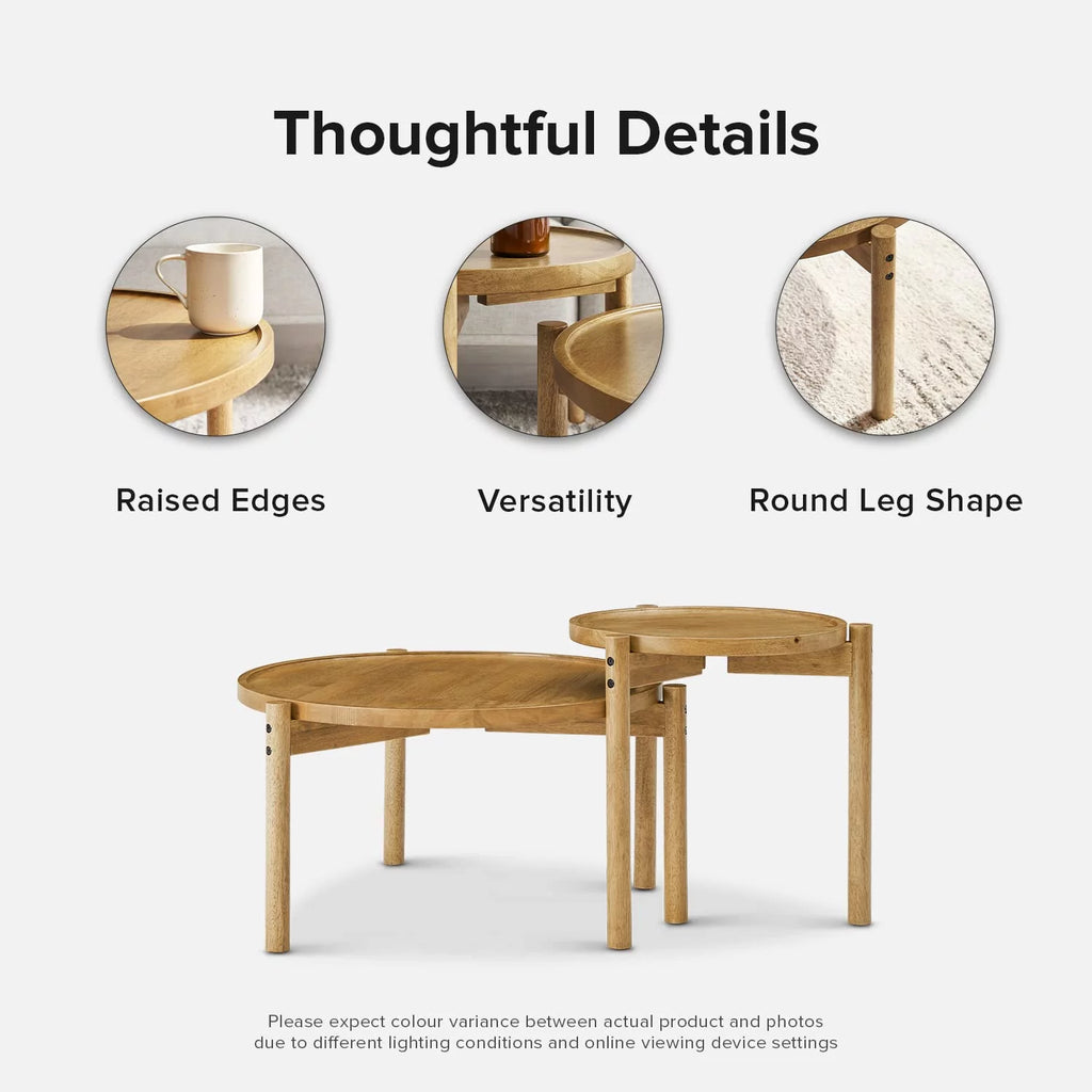 Round Solid Wood Coffee Table B5153