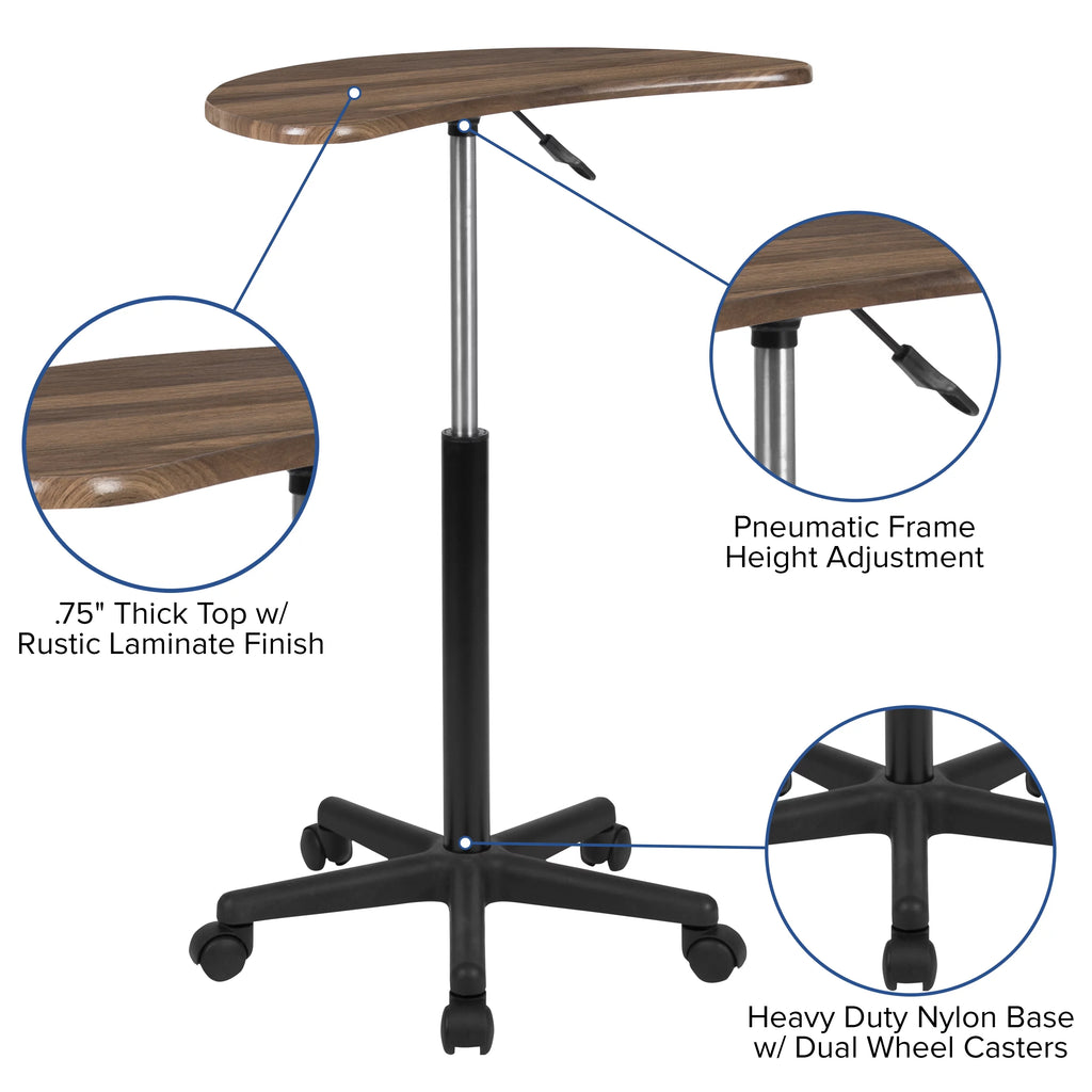 Walnut Mobile Laptop Computer Desk I40471