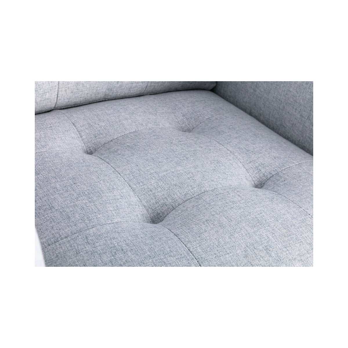 Linen Fabric Loveseat with Metal Legs and Pillows V45429