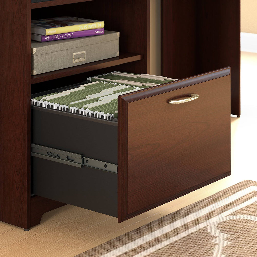 Corner Desk with Hutch and 2 Drawer File Cabinet T705