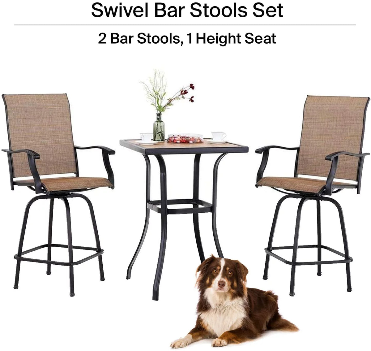 3 Piece Porch Furniture Set with Glass Table P395