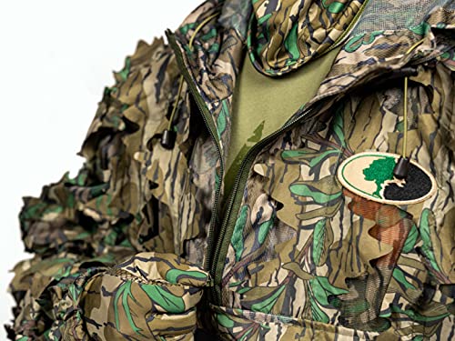 Camouflage Leafy Hunting Jacket with Hood X106202
