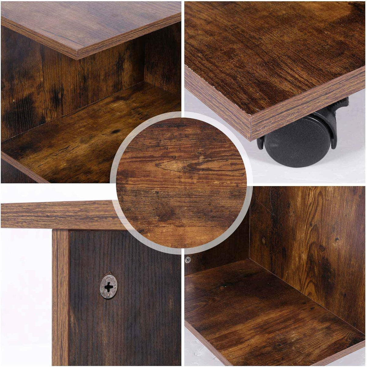 Rolling Nightstand with Open Shelf E313849