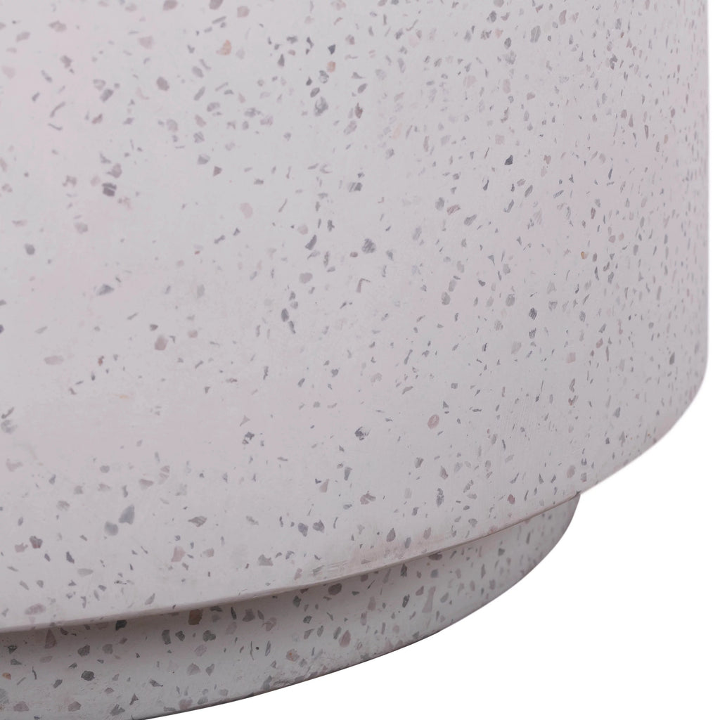 Round Light Speckled Concrete Side Table M461