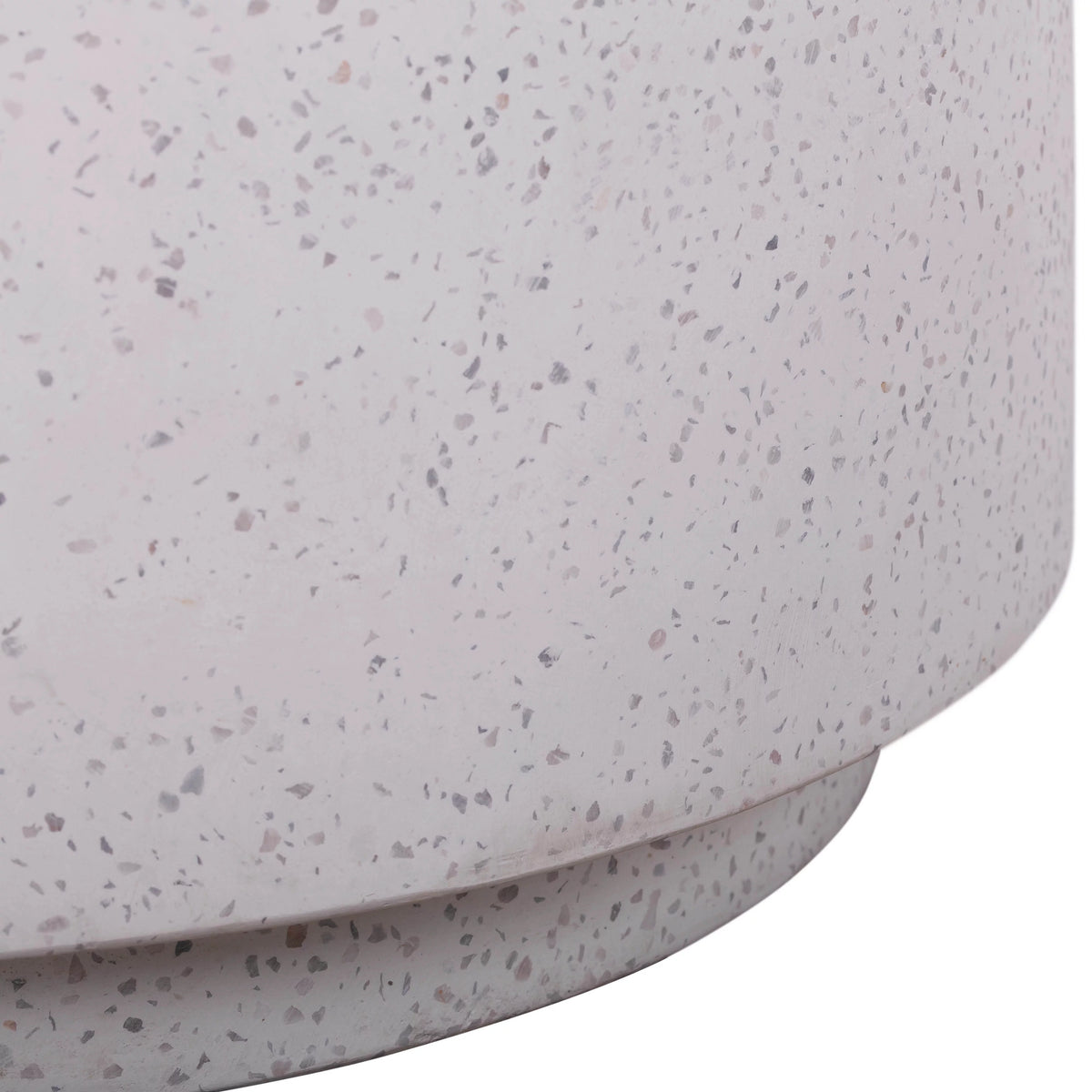 Round Light Speckled Concrete Side Table M461