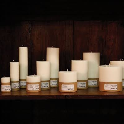 Ivory Pillar Candle K403