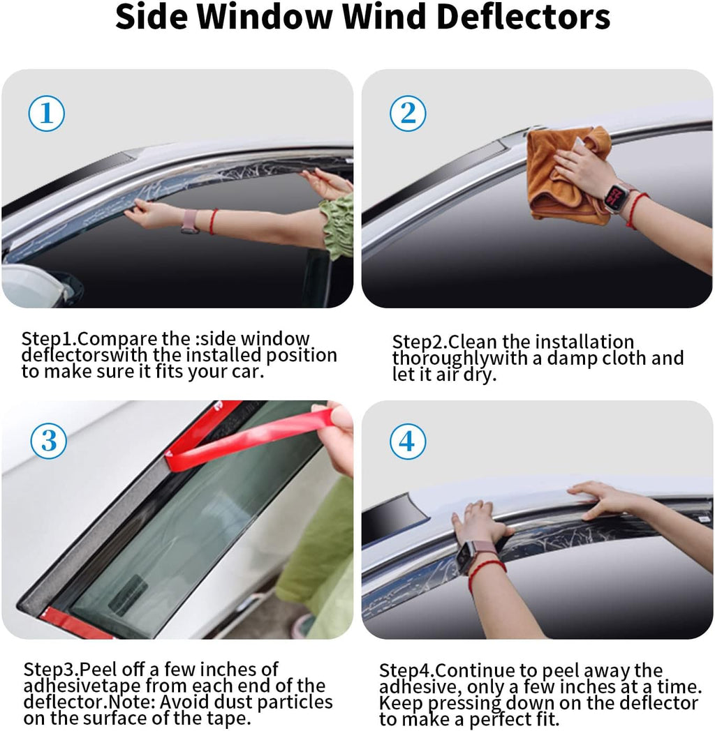 Dark Smoke 4-Piece Side Window Deflectors G251016