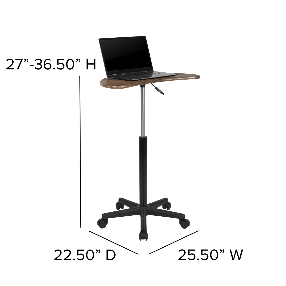 Walnut Mobile Laptop Computer Desk I40471