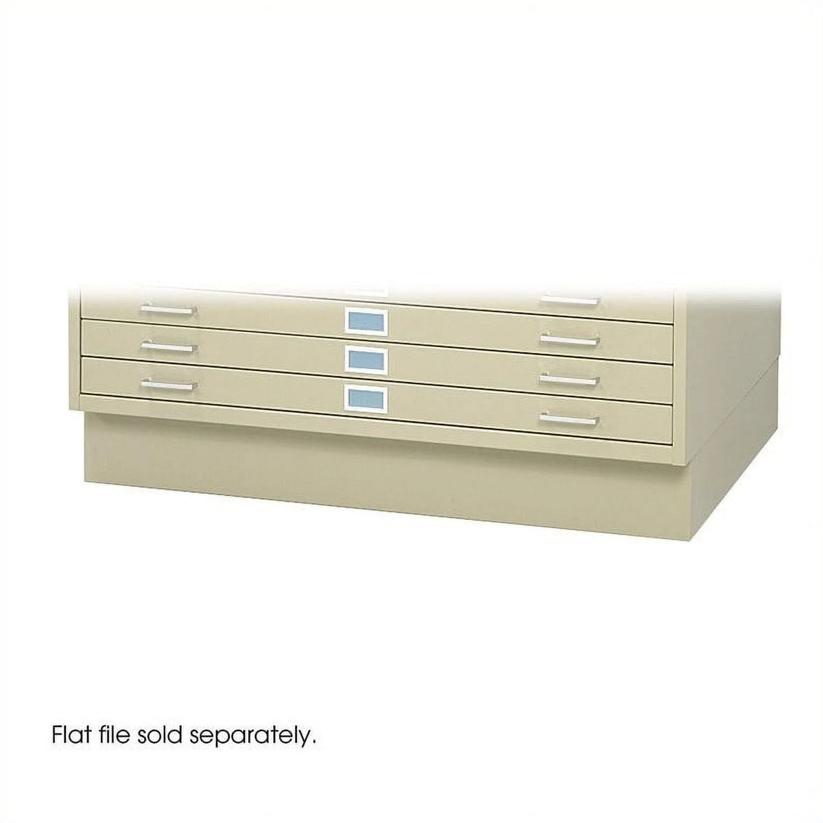 5 Drawer Flat File Cabinet with Closed Base in Brown F26175