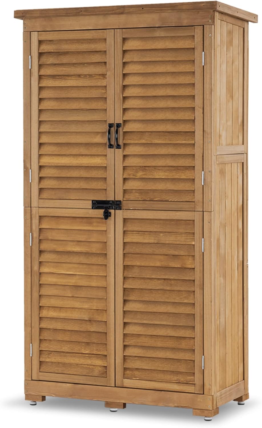 Outdoor Storage Cabinet Wood Tall Shed W86351