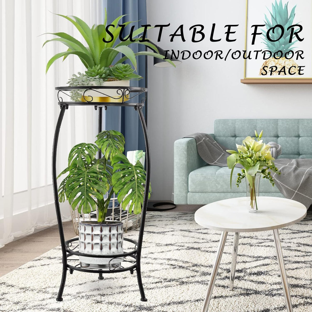 2 Tier Metal Plant Stand T86091
