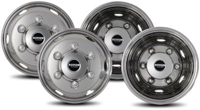 Polished 19.5 inch 6 Lug Stainless Steel Wheel Simulator Kit L558