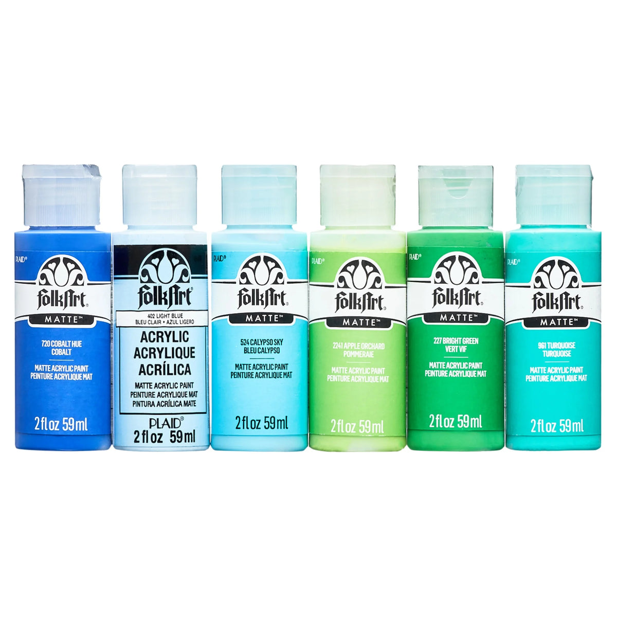 2 oz Multi-color Matte Acrylic Craft Paint (18 Pieces) H202