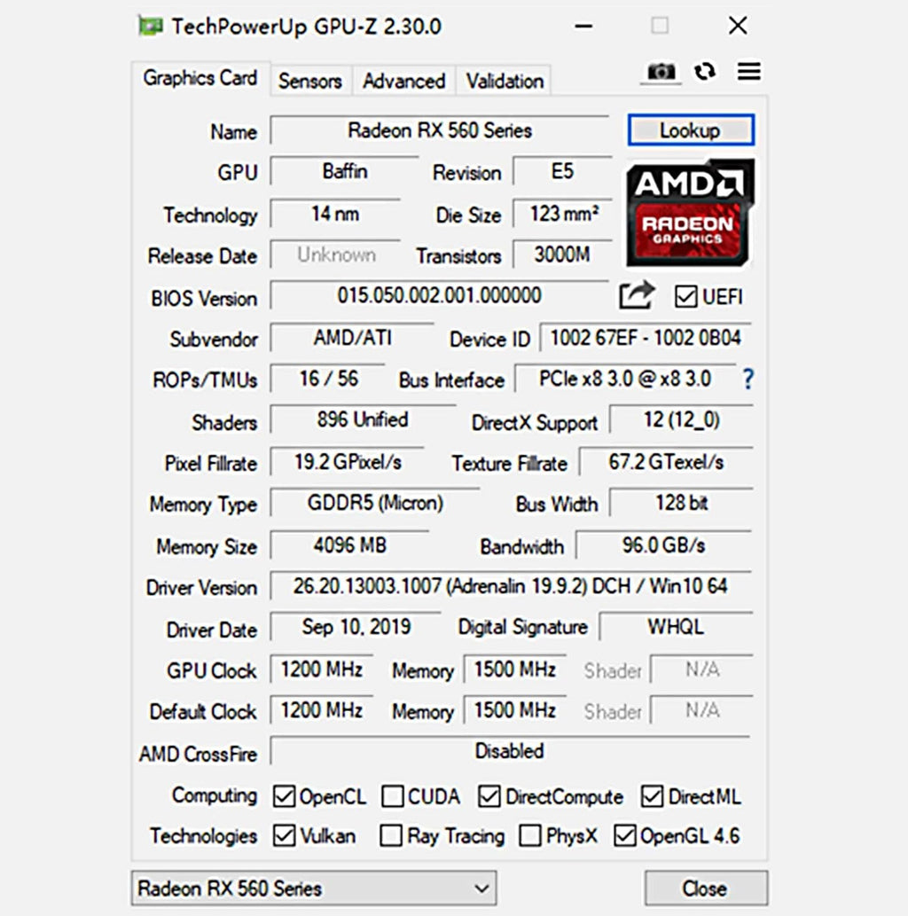 4GB GDDR5 128 Bit Graphics Card with Dual Fans Z588