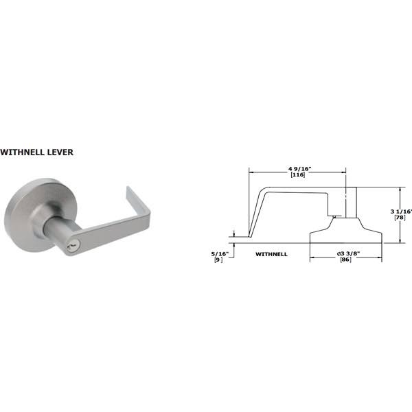 Satin Chrome Cylindrical Lock Q261438