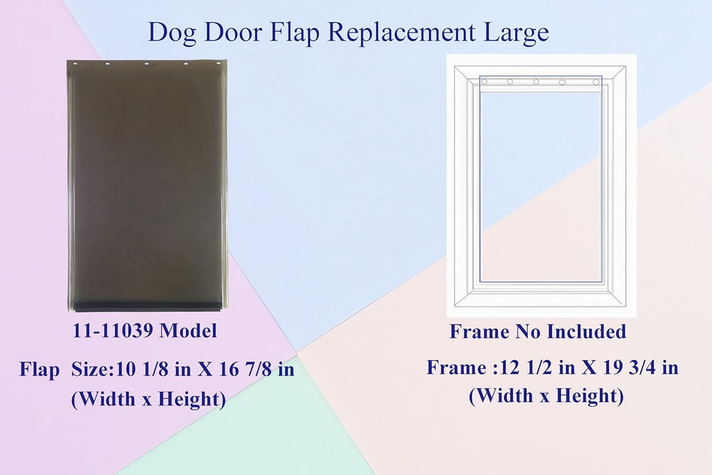 Large Dog Door Replacement Flap, Weather Resistant, 10 1/8" x 16 7/8" D559